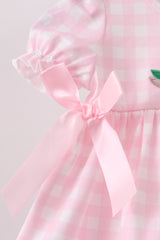 Pink Mallard Applique Gingham Bloomer Set