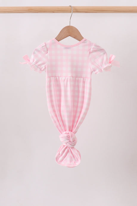 Pink Mallard Embroidery Gown