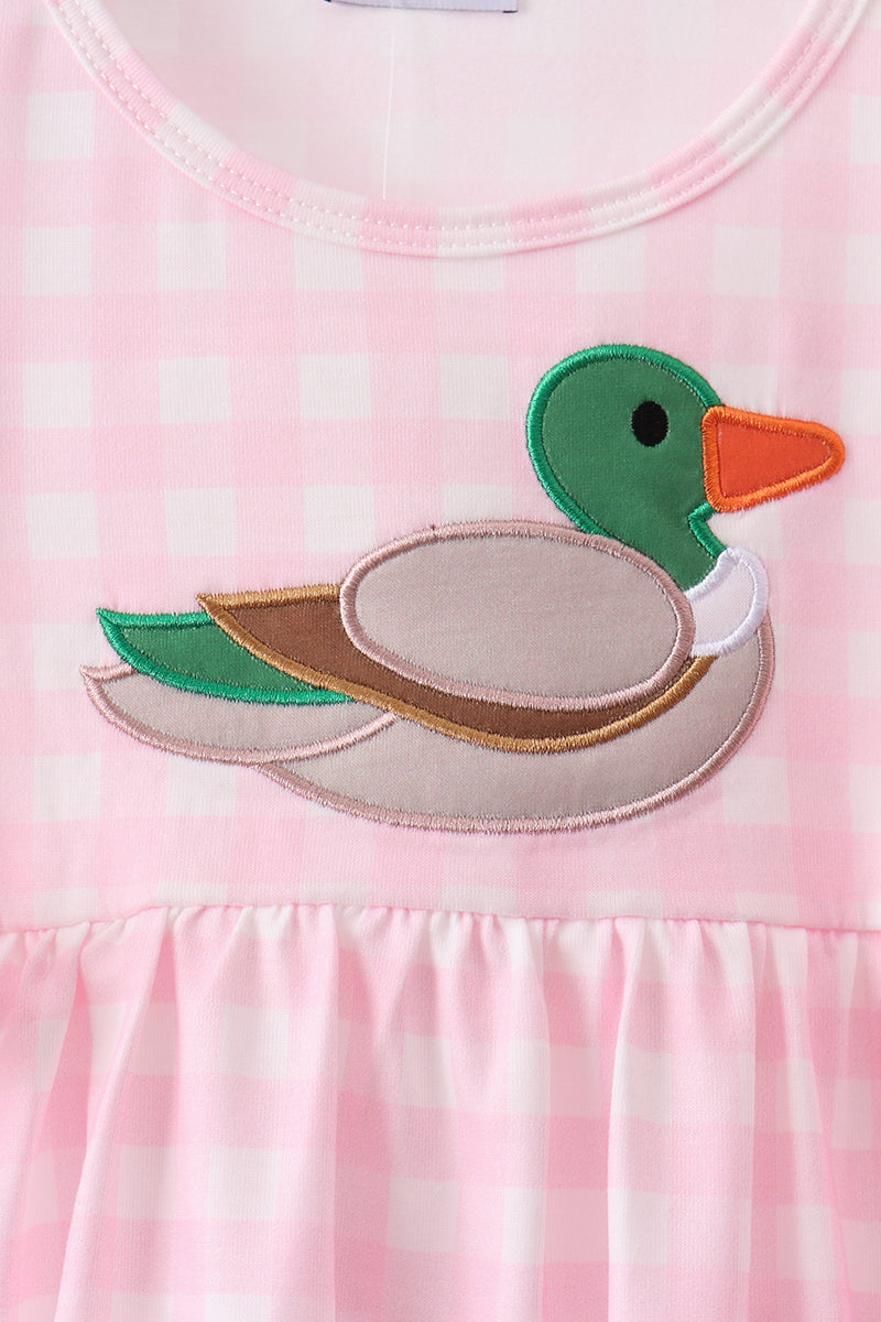 Pink Mallard Applique Pants Set