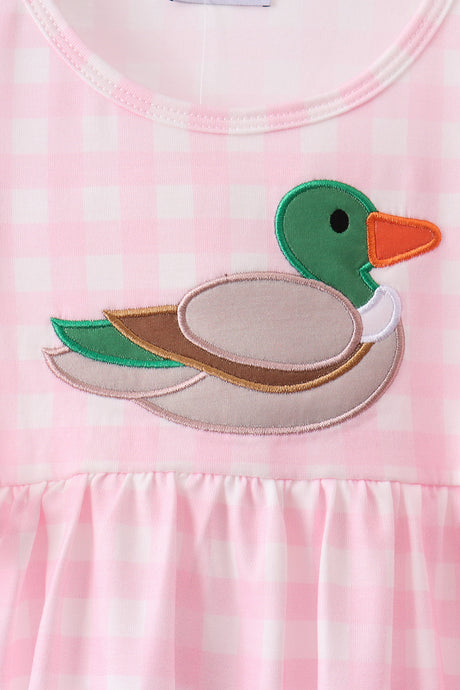 Pink Mallard Applique Pants Set