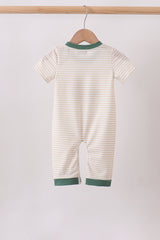 Brown Stripe Mallard Applique Romper