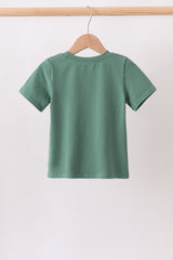 Green Mallard Embroidery Pocket Top