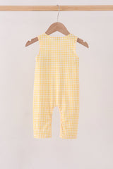 Mustard Candy Embroidery Gingham Jon Jon