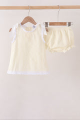 Beige Jacquard Bloomer Set