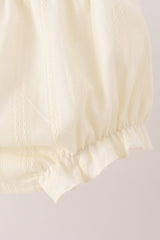 Beige Jacquard Bloomer Set
