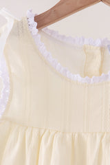 Beige Jacquard Lace Dress