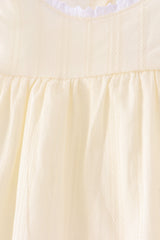 Beige Jacquard Lace Dress