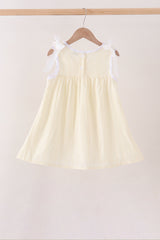 Beige Jacquard Lace Dress