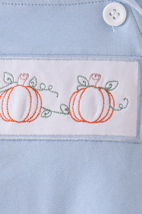 Blue Pumpkin Embroidery Bubble