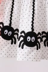 Black Spider Embroidery Ruffle Bloomer Set