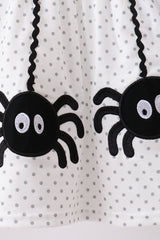 Black Spider Embroidery Ruffle Shorts Set