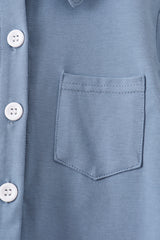 Blue Button Down Pocket Shirt