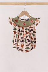 Camouflage Pumpkin Embroidery Ruffle Bubble