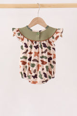 Camouflage Pumpkin Embroidery Ruffle Bubble