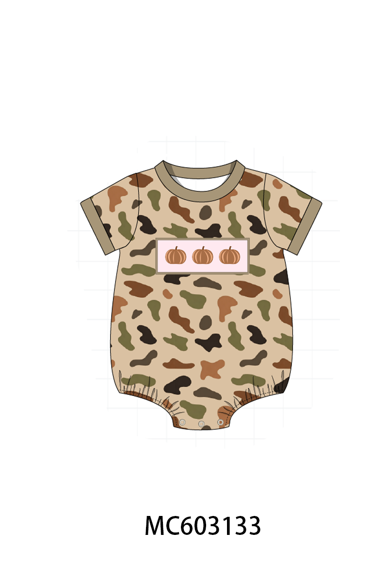 Camouflage Pumpkin Embroidery Bubble