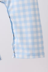 Blue Smocked Gingham Jon Jon