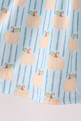 Blue Pumpkin Embroidery Ruffle Dress