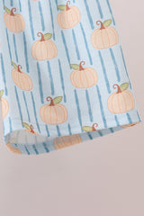 Blue Pumpkin Embroidery Shorts Set