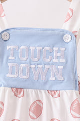 Blue Touchdown Embroidery Football Bubble