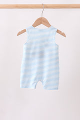 Blue Stripe Football French Knot Jon Jon