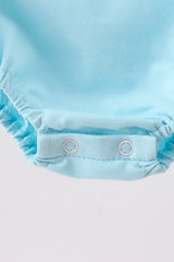 Blue Jack-O-Lantern Applique Bubble