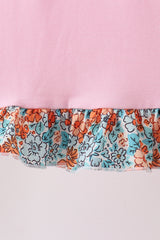 Pink Jack-O-Lantern Applique Ruffle Dress