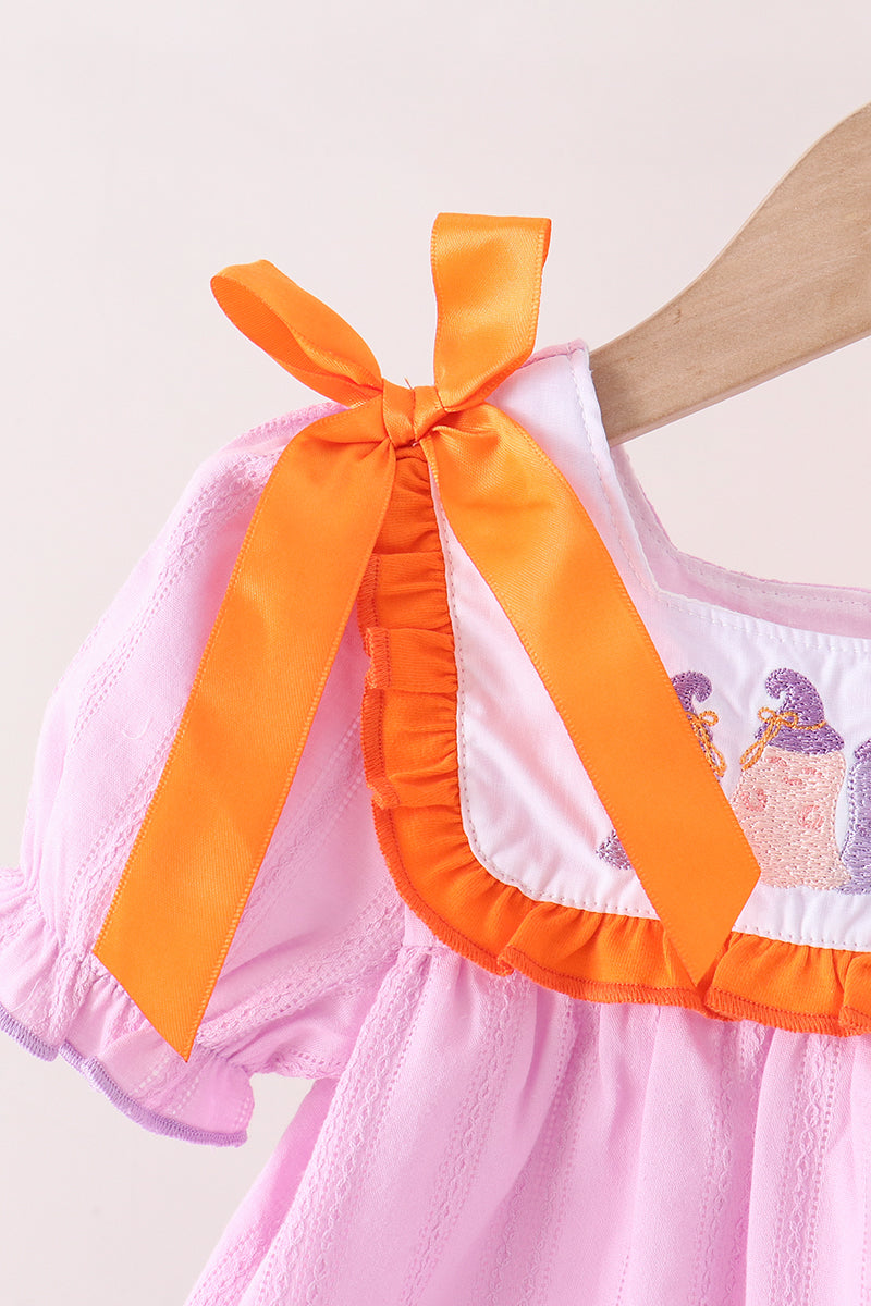 Pink Ghost Embroidery Bloomer Set
