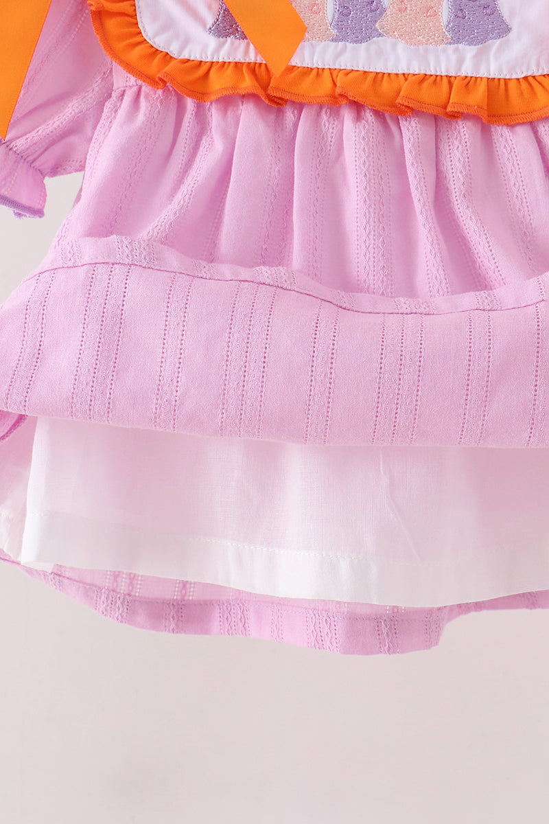 Pink Ghost Embroidery Bloomer Set