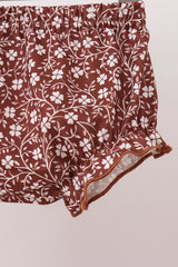 Brown Mallard Applique Ruffle Bloomer Set