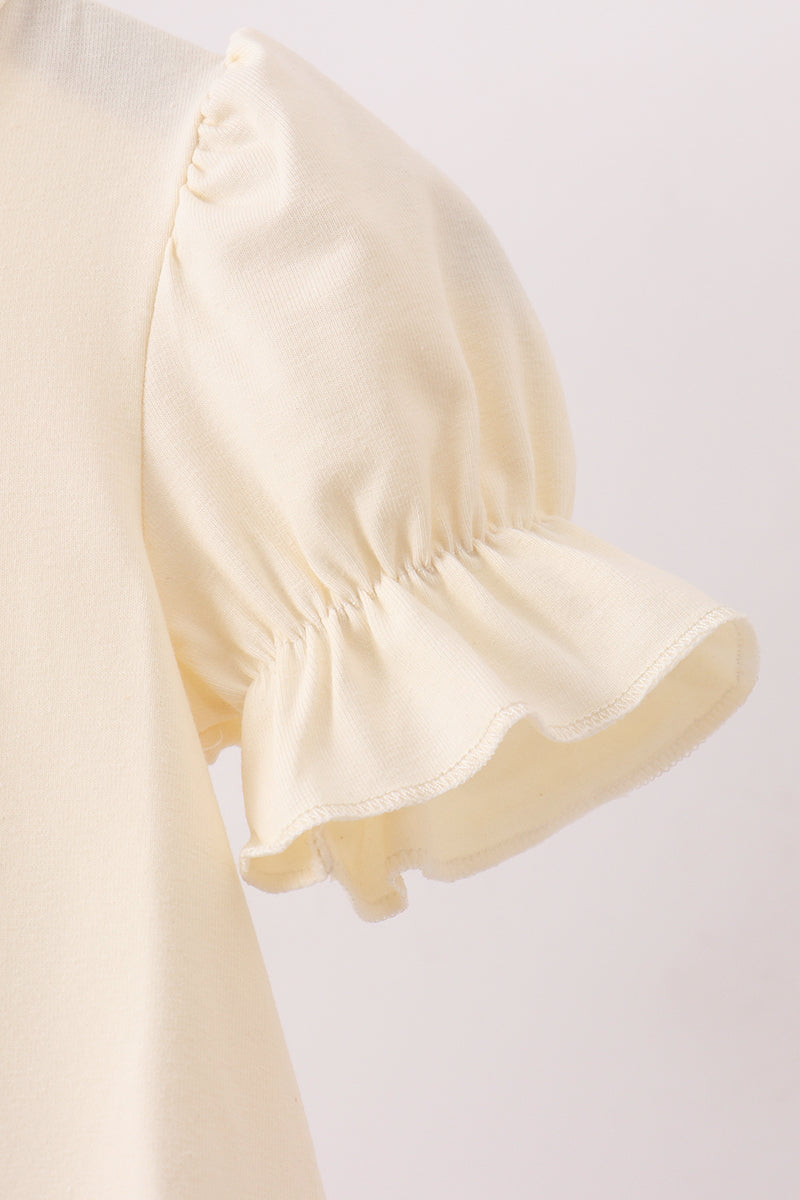 Brown Mallard Applique Ruffle Bubble