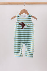 Blue Stripe Mallard Applique Jon Jon