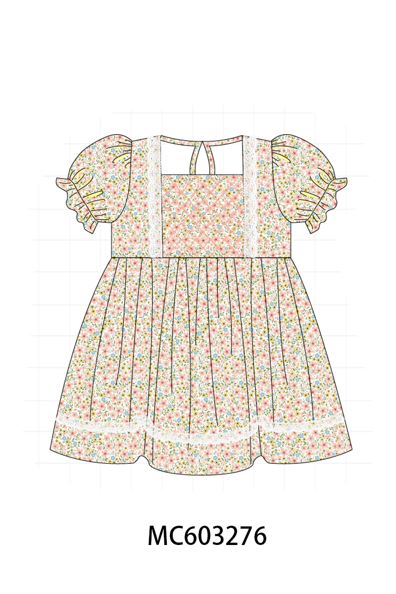 Floral Smocked Lace Dress