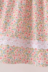 Floral Smocked Lace Dress