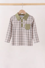 Oat Olive Plaid Button Shirt
