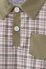 Oat Olive Plaid Button Shirt