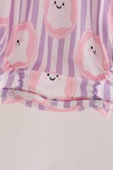 Purple Ghost Smocked Ruffle Bubble