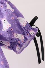 Purple Spooky Cute Smocked Dress