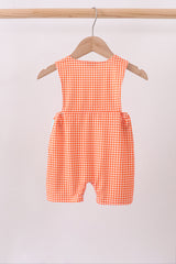 Orange Candy Smocked Gingham Jon Jon