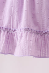 Purple Candy Smocked Ruffle Shorts Set