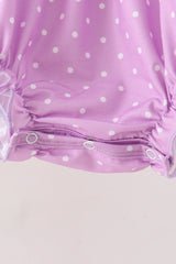 Purple Bucket Candy Embroidery Ruffle Bubble