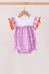 Purple Bucket Candy Embroidery Ruffle Bubble