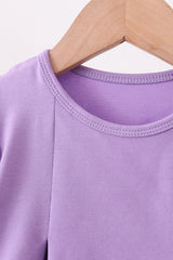 Purple witch applique stripe bloomer set