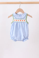 Blue Pumpkin Embroidery jacquard Ruffle Bubble