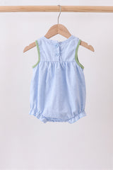 Blue Pumpkin Embroidery jacquard Ruffle Bubble