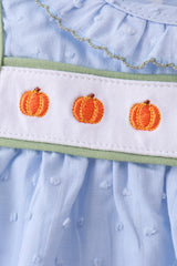 Blue Pumpkin Embroidery jacquard Ruffle Bubble