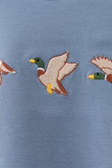 Teal Duck Embroidery Bubble