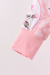 Pink Floral Bamboo Zipper Romper