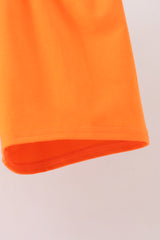 Blue Gingham Candy Corn Embroidery Shorts Set