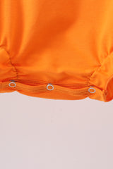 Orange Jack-O-Lantern  Applique Bow Bubble