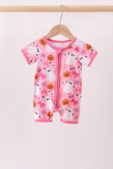 Pink Ghost Bamboo Romper